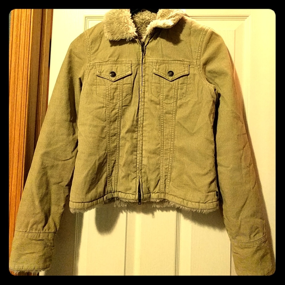 Corduroy crop jacket